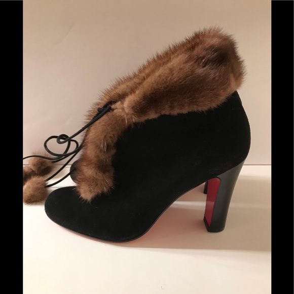 Christian Louboutin Shoes - Christian Louboutin Black Suede Booties